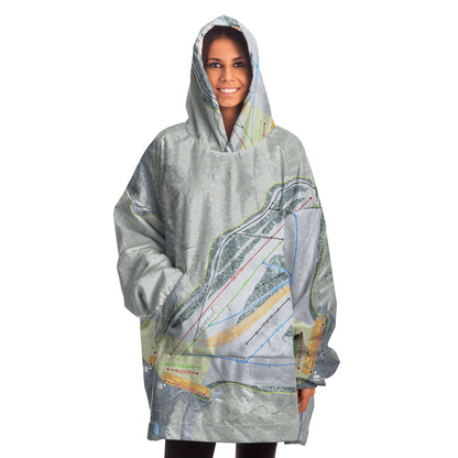 Birch Hill, Alaska Ski Trail Map Snug Hoodie