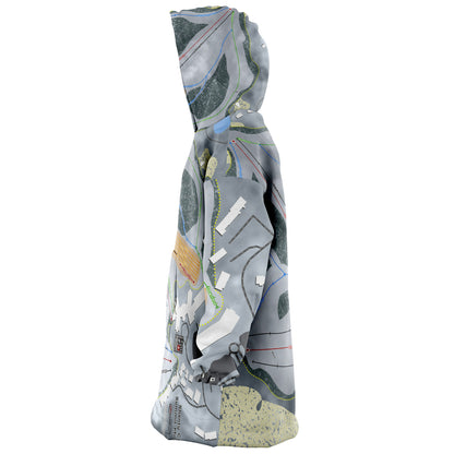 Shanty Creek Summit Mountain, Michigan Ski Trail Map Snug Hoodie - Powderaddicts