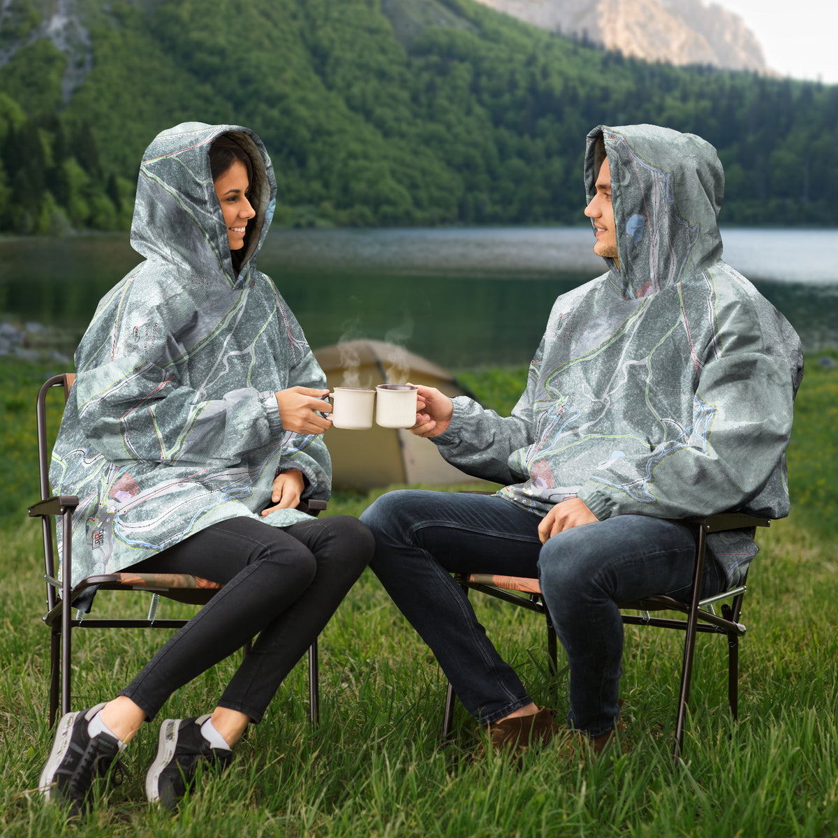 Middlebury Snow Bowl, Vermont Ski Trail Map - Snug Hoodie