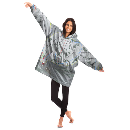 Echo Valley, Washington Ski Trail Map - Snug Hoodie - Powderaddicts