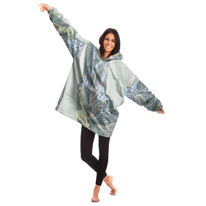 Arizona Snowbowl, Arizona Ski Trail Map Snug Hoodie