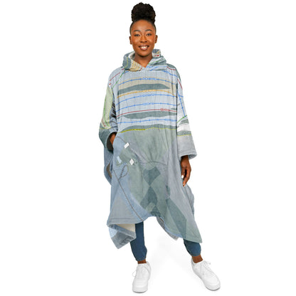 Tussey Mountain, Pennsylvania Ski Resort Map Flannel Blanket Poncho