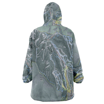 Panorama, British Columbia Ski Trail Map - Snug Hoodie - Powderaddicts