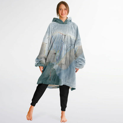 Broken River, New Zealand Ski Trail Map - Snug Hoodie - Powderaddicts