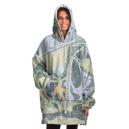 Mt La Crosse, Wisconsin Ski Trail Map - Snug Hoodie