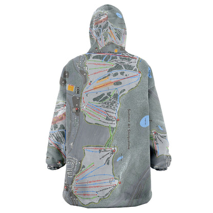 Summit At Snoqualmie, Washington Ski Trail Map - Snug Hoodie - Powderaddicts