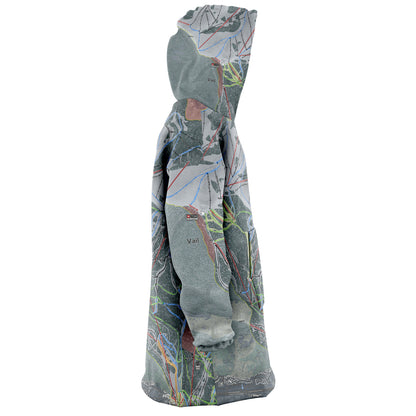 Vail, Colorado Ski Trail Map - Snug Hoodie - Powderaddicts