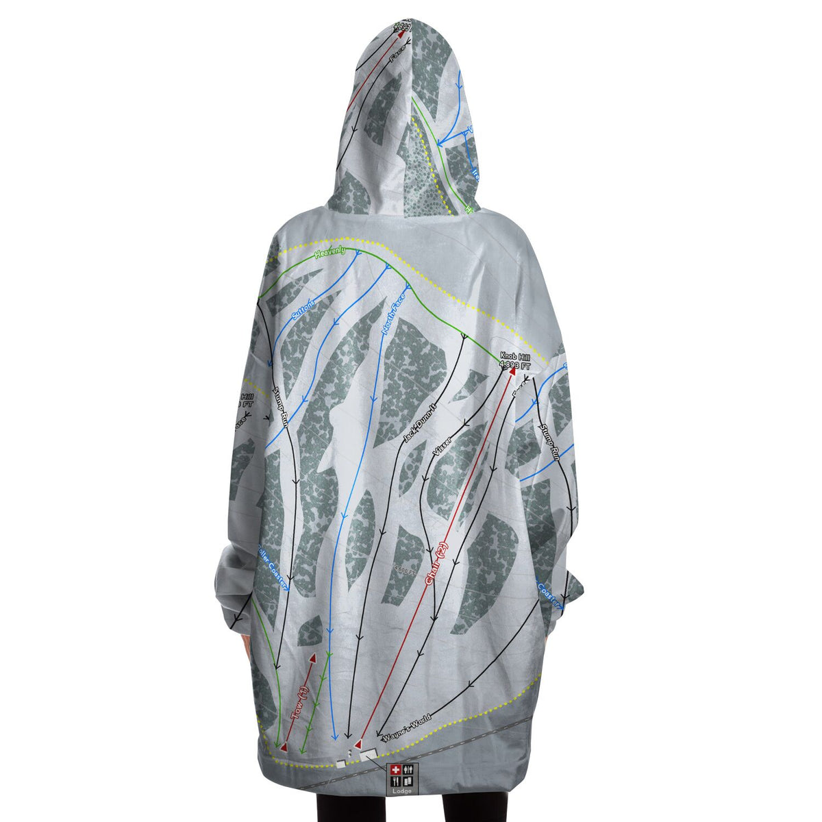 Sitzmark, Washington Ski Trail Map - Snug Hoodie