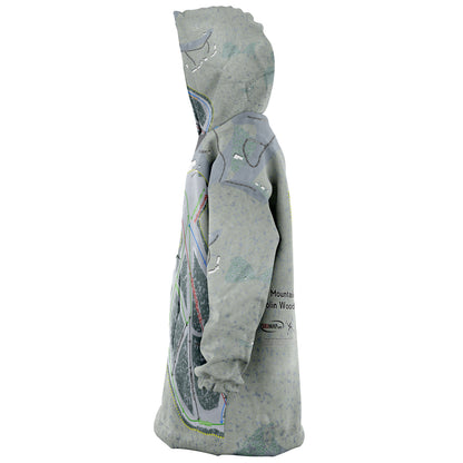 Mystic Mountain Nemacolin, Pennsylvania Ski Trail Map Snug Hoodie