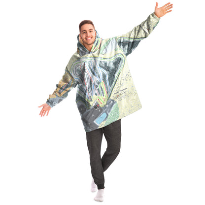 Nordic Mountain, Wisconsin Ski Trail Map - Snug Hoodie - Powderaddicts