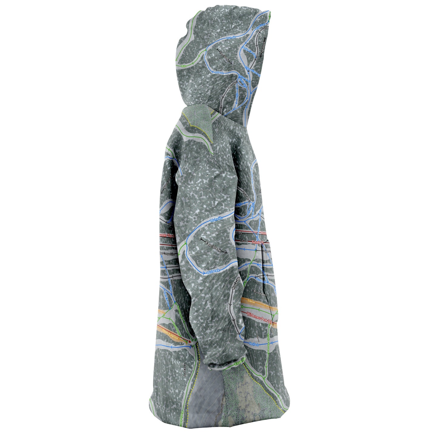 Berkshire East, Massachusetts Ski Trail Map - Snug Hoodie