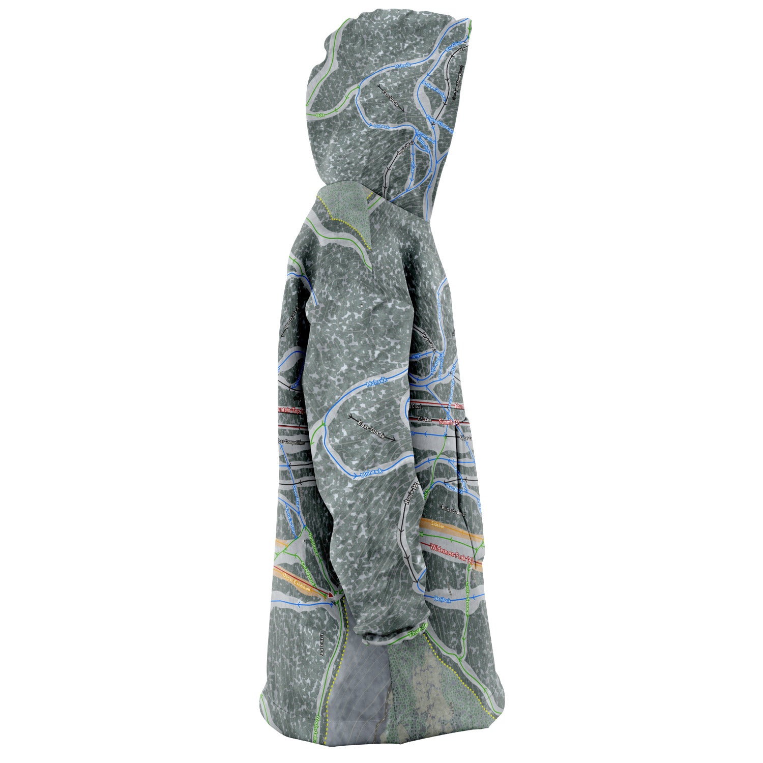 Berkshire East, Massachusetts Ski Trail Map - Snug Hoodie