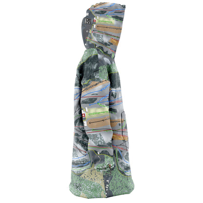 Mont Ripley, Michigan Ski Trail Map Snug Hoodie - Powderaddicts