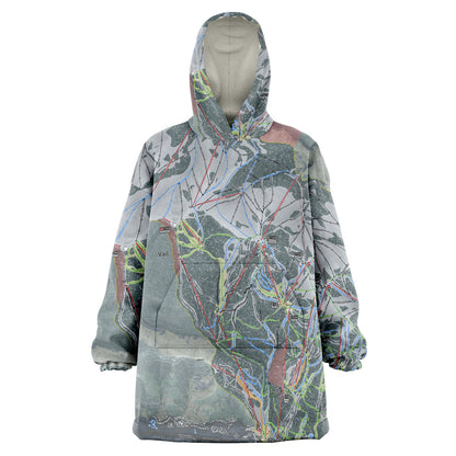 Vail, Colorado Ski Trail Map - Snug Hoodie - Powderaddicts
