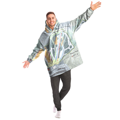 Boyce Park, Pennsylvania Ski Trail Map Snug Hoodie - Powderaddicts