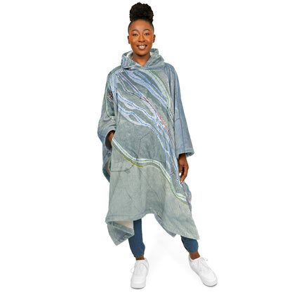 Dartmouth Skiway, New Hampshire Ski Resort Map Flannel Blanket Poncho