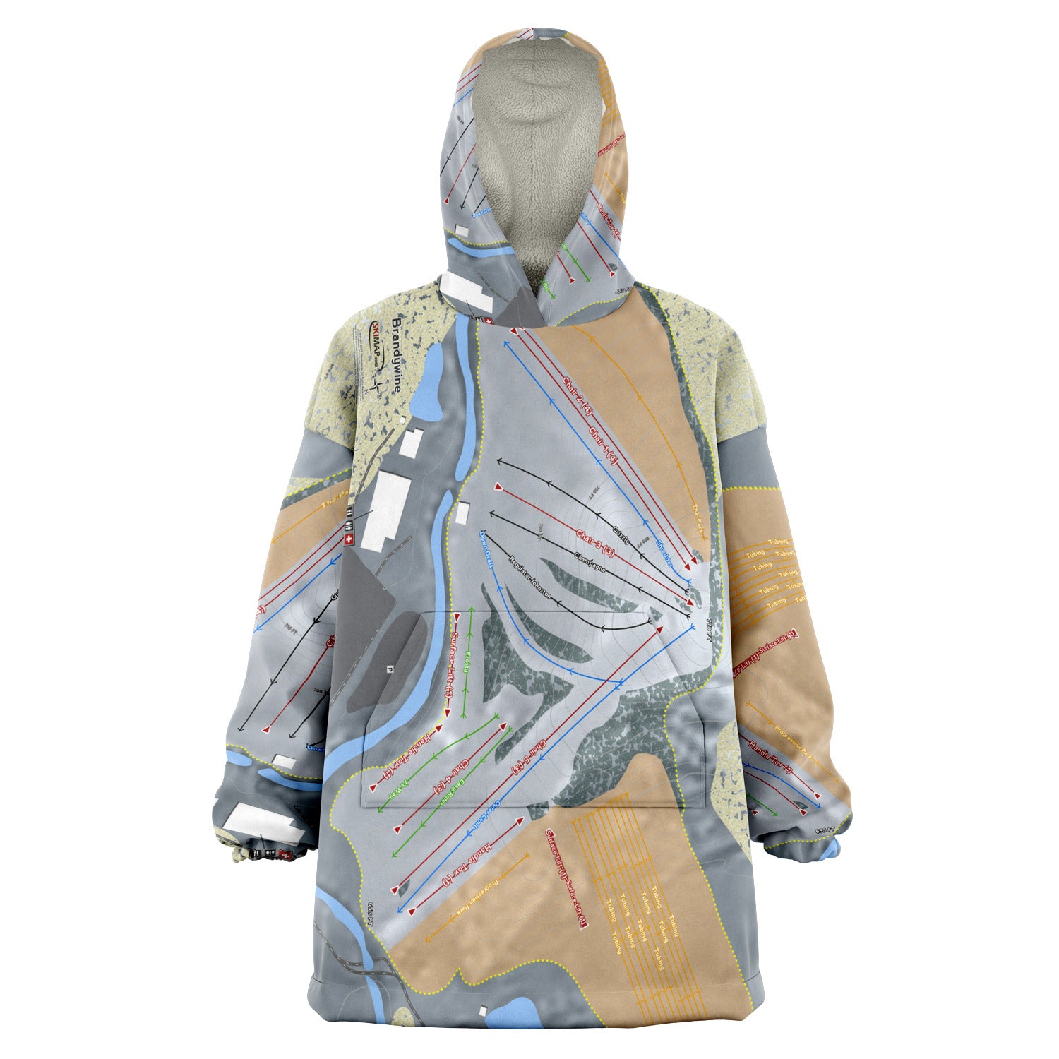 Brandywine, Ohio Ski Trail Map - Snug Hoodie