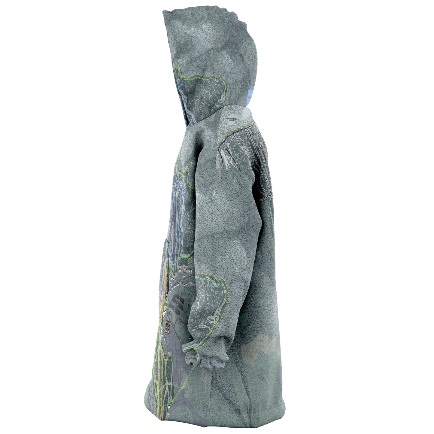 Saddleback, Maine Ski Trail Map - Snug Hoodie - Powderaddicts