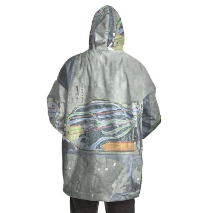 Yawgoo Valley, Rhode Island Ski Trail Map - Snug Hoodie - Powderaddicts