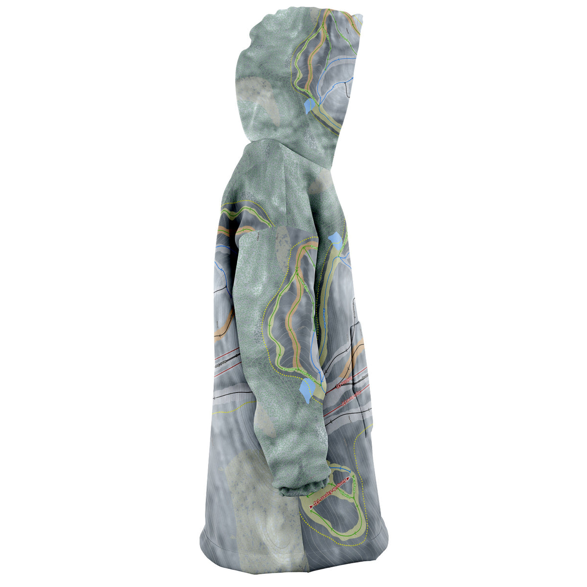Ski Sundown, Connecticut Ski Trail Map - Snug Hoodie