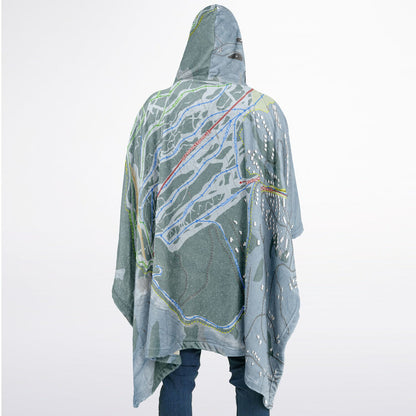 Granby Ranch, Colorado Ski Resort Map Flannel Blanket Poncho