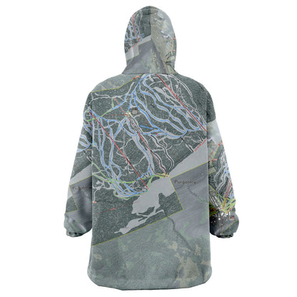 Purgatory, Colorado Ski Trail Map - Snug Hoodie - Powderaddicts