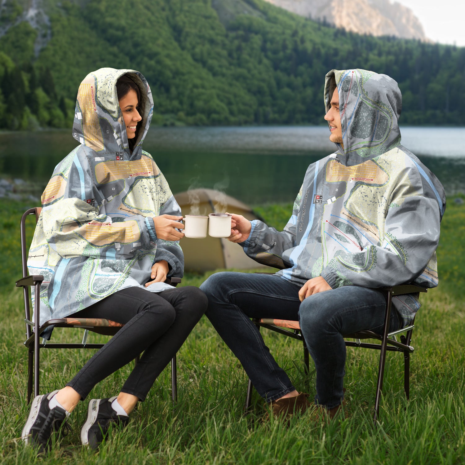 Kewaunee Winter Park, Wisconsin Ski Trail Map - Snug Hoodie