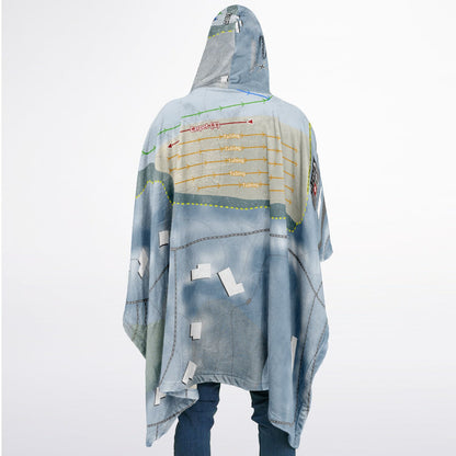 Four Seasons Ski Center, New York Ski Resort Map Flannel Blanket Poncho