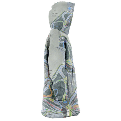 Hidden Valley, Pennsylvania Ski Trail Map Snug Hoodie - Powderaddicts