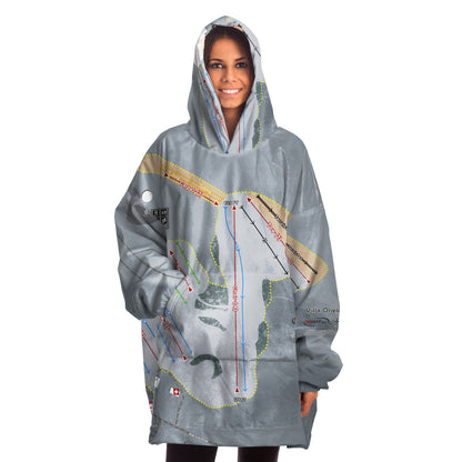 Villa Olivia, Illinois Ski Trail Map - Snug Hoodie - Powderaddicts