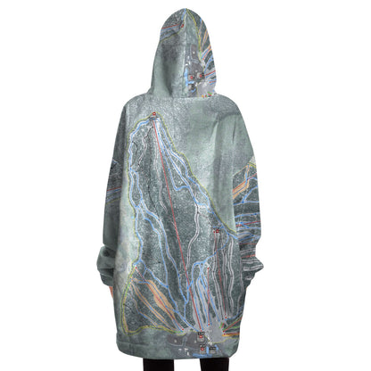 Gunstock Mountain, New Hampshire Ski Trail Map - Snug Hoodie - Powderaddicts