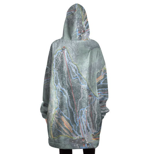 Gunstock Mountain, New Hampshire Ski Trail Map - Snug Hoodie - Powderaddicts