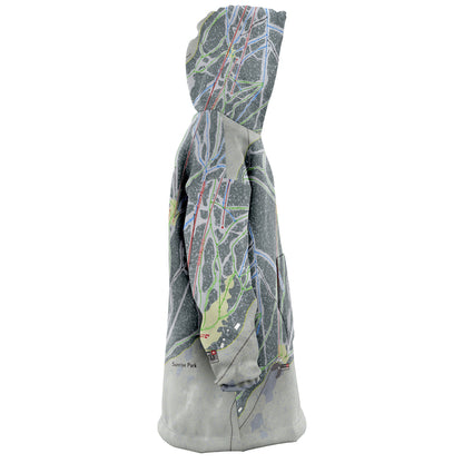 Sunrise Park, Arizona Ski Trail Map Snug Hoodie - Powderaddicts