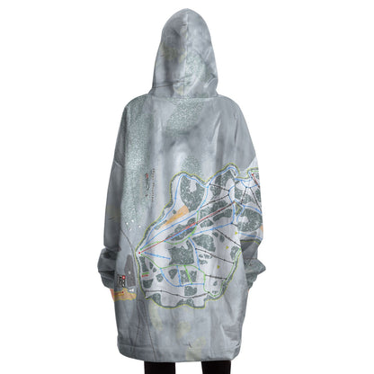 Magic Mountain, Idaho Ski Trail Map Snug Hoodie - Powderaddicts
