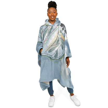 Treetops, Michigan Ski Resort Map Flannel Blanket Poncho