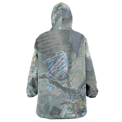 Lutsen Mountains, Minnesota Ski Trail Map - Snug Hoodie - Powderaddicts