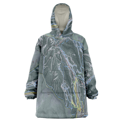 Panorama, British Columbia Ski Trail Map - Snug Hoodie - Powderaddicts