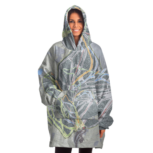 Mt. Shasta, California Ski Trail Map - Snug Hoodie
