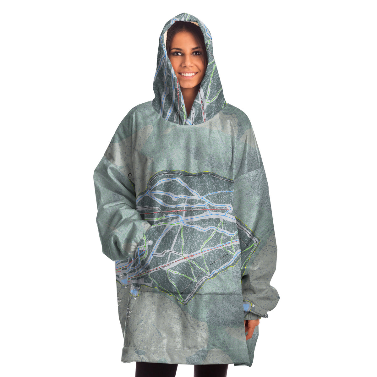 Cuchara, Colorado Ski Trail Map - Snug Hoodie