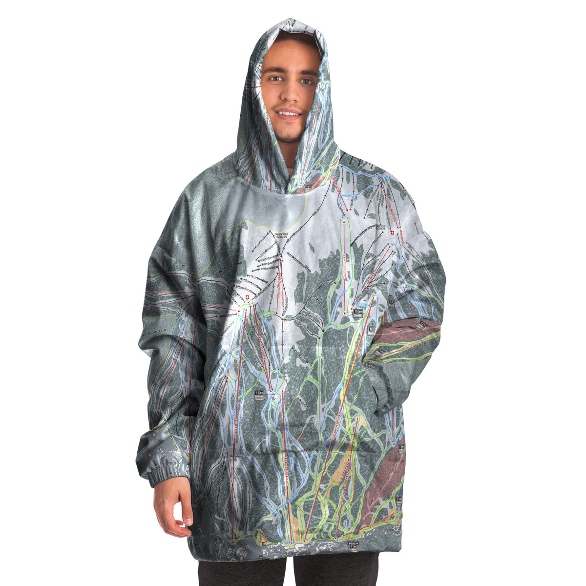 Copper Mountain, Colorado Ski Trail Map - Snug Hoodie