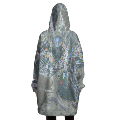 Big Cottonwood Canyon, Utah Ski Trail Map - Snug Hoodie - Powderaddicts