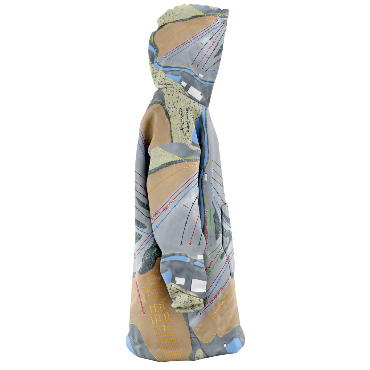 Brandywine, Ohio Ski Trail Map - Snug Hoodie