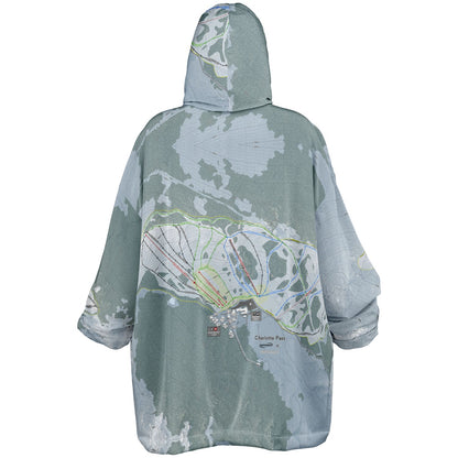 Charlotte Pass, Australia Ski Trail Map - Snug Hoodie - Powderaddicts