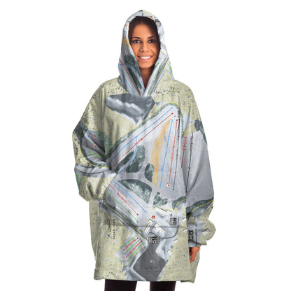 Swiss Valley, Michigan Ski Trail Map Snug Hoodie