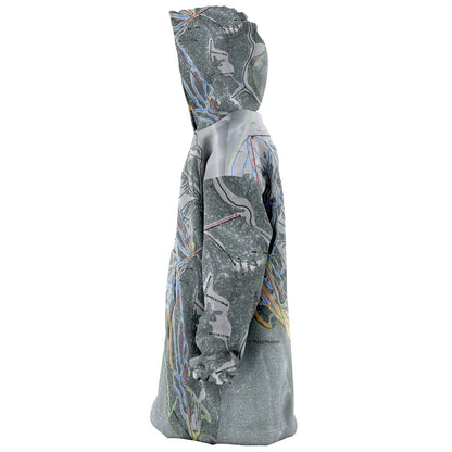 Mt. Hood Meadows, Oregon Ski Trail Map - Snug Hoodie - Powderaddicts