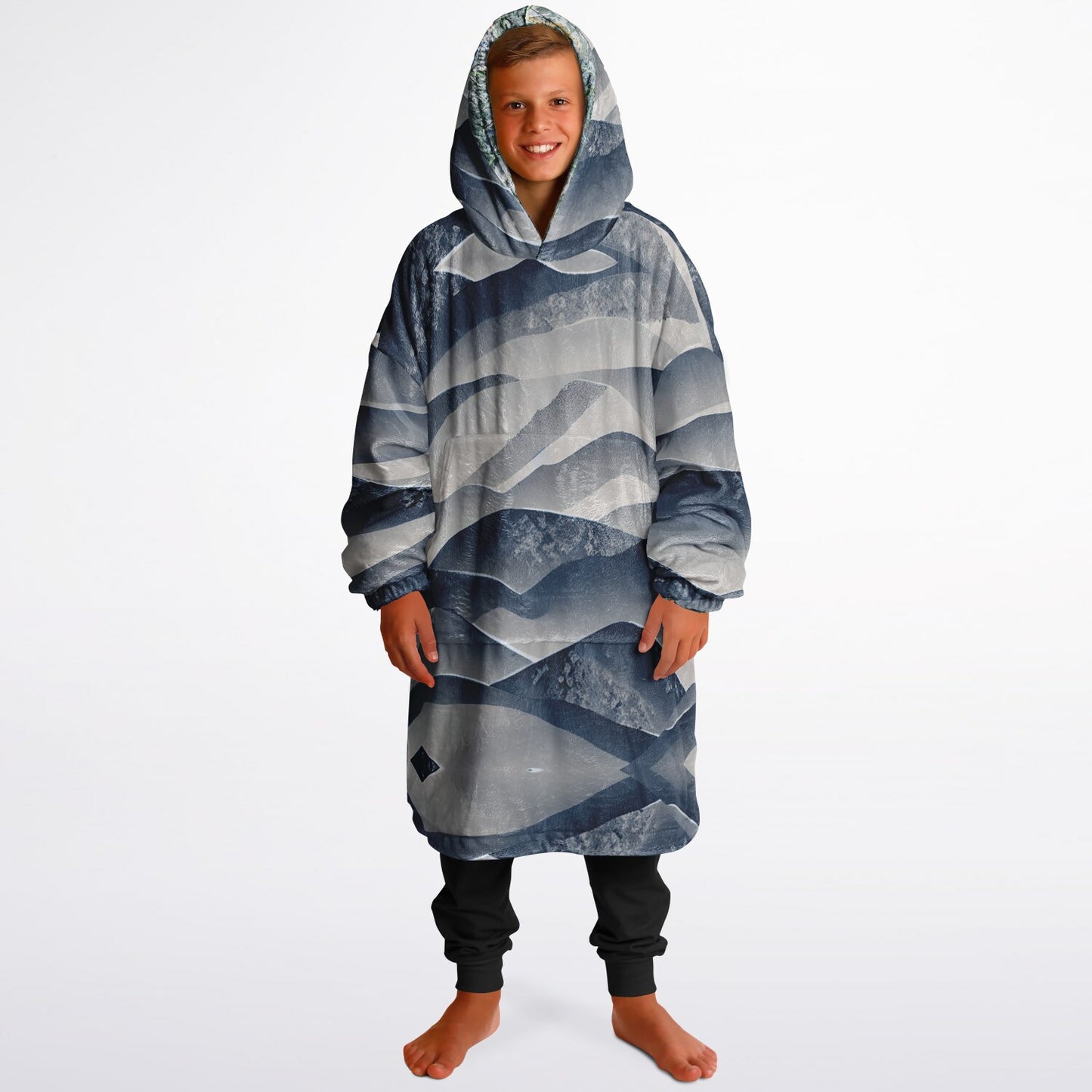 Powder Mountain, Utah Ski Resort Map Youth Reversible Snug Hoodie