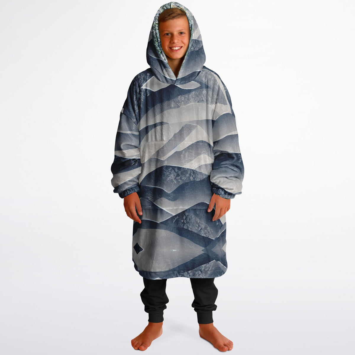 Powder Mountain, Utah Ski Resort Map Youth Reversible Snug Hoodie