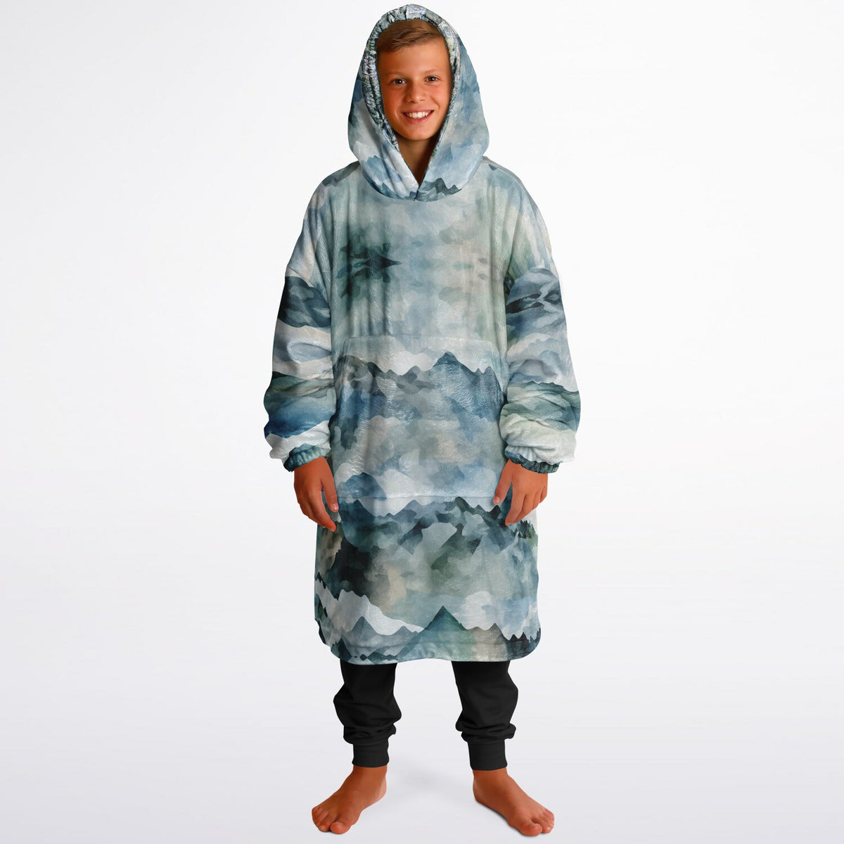 Powder Mountain, Utah Ski Resort Map Youth Reversible Snug Hoodie