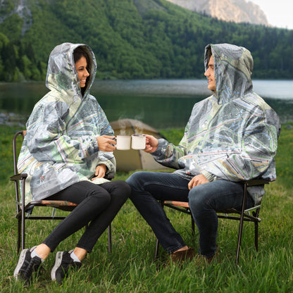 Pine Mountain, Michigan Ski Trail Map Snug Hoodie - Powderaddicts