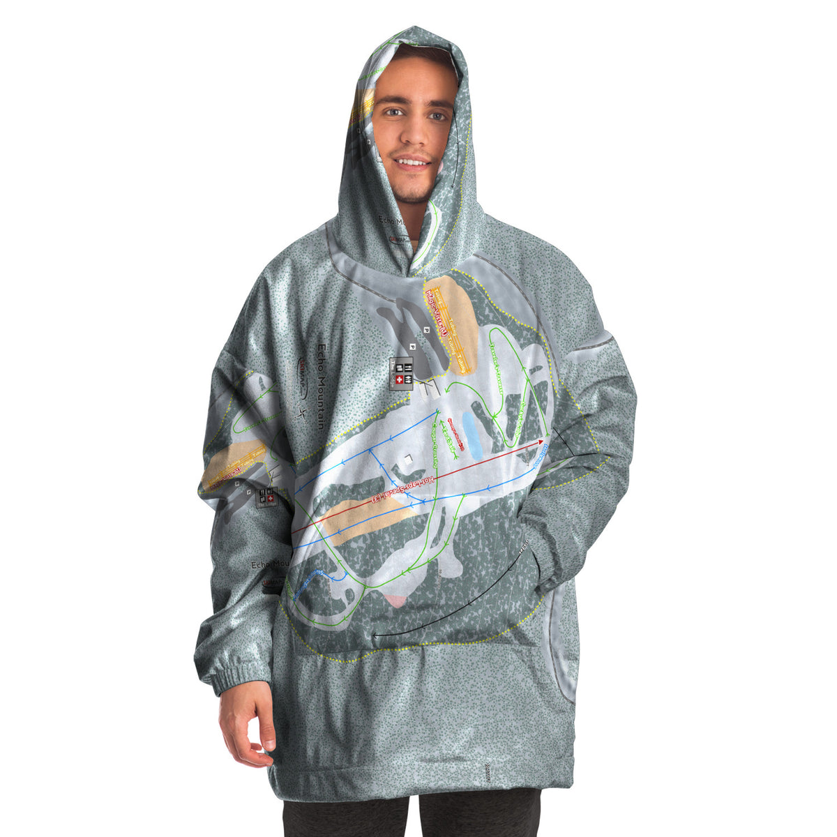 Echo Mountain, Colorado Ski Trail Map - Snug Hoodie